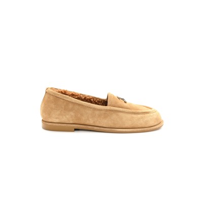 CHANEL SUEDE CALFSKIN CC LOAFERS G45886